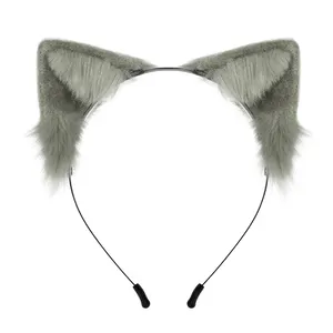 Manufacturer Direct Sales Faux Fur Wolf Ears Headband Cosplay Cat Ears Headband