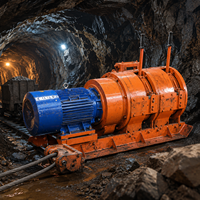 Treuil de raclage minier électrique à double tambour haute efficacité 15 kW 2JPB-15 pour le raclage de minerai souterrain