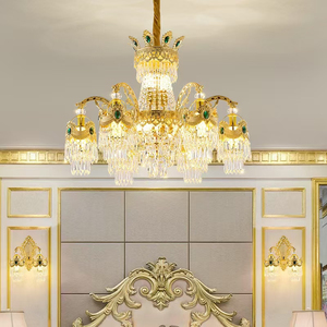 Lámparas Colgantes de Cristal con Borlas, Estilo Barroco, para Decoración de Escaleras Dúplex, Sala de Estar y Comedor - Product Image 6