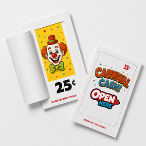 Boletos de rasca y gana personalizados CMYK de papel estucado con números de serie variables para ferias y eventos de recaudación de fondos - Product Image 1