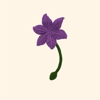Ornement de sac en forme de fleur à six pétales Amigurumi fait main, mini cadeau floral minimaliste pour sac fourre-tout et décoration de voiture