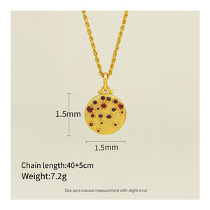 Collana con Croce in Argento Sterling 925 con Filigrana Italiana SHOREA, Pendente Retrò con Monete d'Oro Impilabili e Catena Antica - Product Image 4