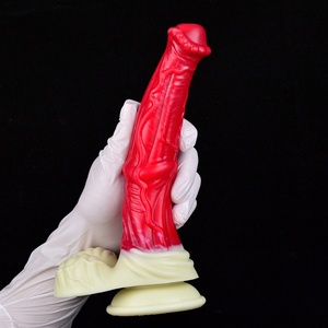 NNSX Flexible Long Big Horse <b>Dildo</b> with Testicle and Suction Cup Silicone Horse <b>Dildo</b> for Vaginal Anal Stimulator Massage Wand - Product Image 6
