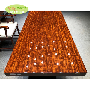 Precio de Fábrica al por Mayor, Muebles para el Hogar de Alta Gama, <span class=keywords><strong>Madera</strong></span> Maciza de <span class=keywords><strong>Bubinga</strong></span>, Tablero de Mesa de Comedor de <span class=keywords><strong>Madera</strong></span> Gruesa - Product Image 4