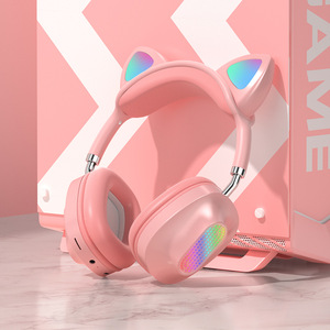 Offre Spéciale filles <span class=keywords><strong>oreille</strong></span> de <span class=keywords><strong>chat</strong></span> sans fil écouteurs dynamique vocalisme dent bleue 5.0 étanche téléphone portable casque de jeu JL jeu de puces - Product Image 2