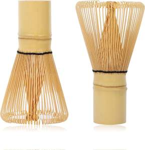 Fouet à matcha artisanal en bambou doré foncé naturel, avec logo personnalisé, pour la vente en gros - Product Image 2