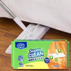 Toallitas de limpieza húmeda biodegradables de primera calidad Toallitas de limpieza de suelo de gran tamaño personalizadas Toallitas de limpieza para el hogar - Product Image 1