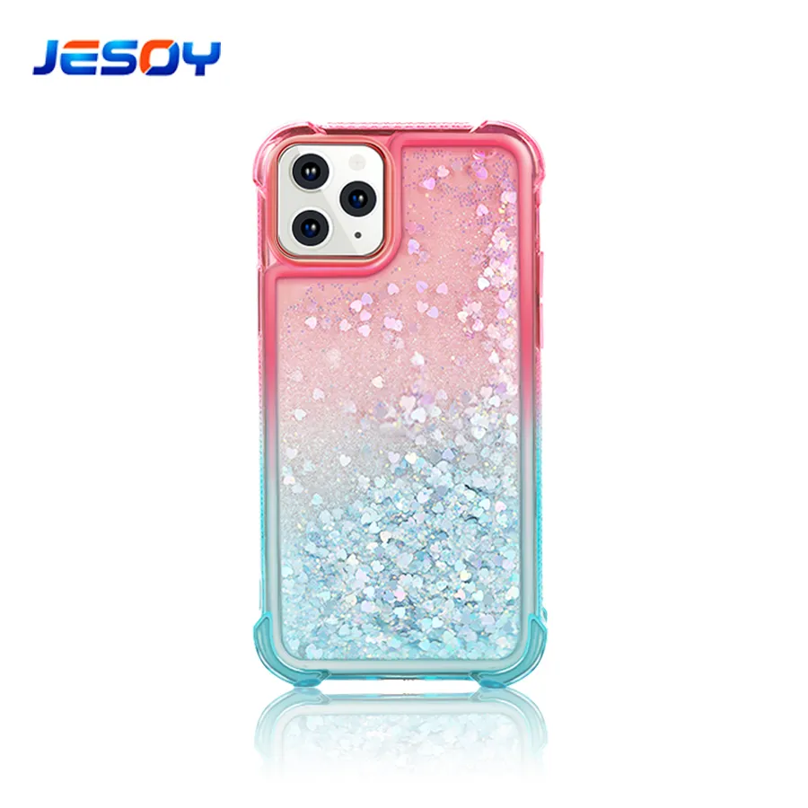 Casing Ponsel Mewah Pasir Apung Mengambang, Bahan Silikon Tahan Guncangan TPU Glitter Bling