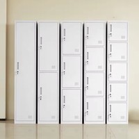 Armoire de rangement compacte autoportante en acier à porte simple avec ventilation pour salle de sport à domicile et organisation des vêtements