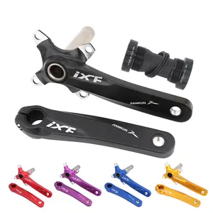 Mountain bike crankset aluminum alloy bicycle crank sprocket mountain bicycle crank crank fluted disc mtb bike parts 1 buyer