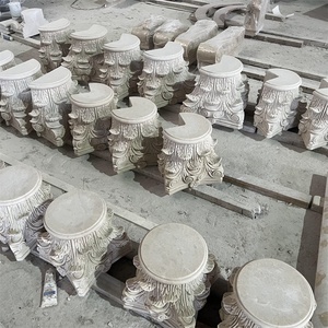 Haute qualité sculpté à la main en marbre naturel colonne <span class=keywords><strong>capital</strong></span> personnalisé pierre pilier haut pour la décoration de la maison - Product Image 6