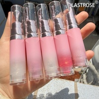 Gloss à lèvres en tube métallique, hydratant et brillant, effet repulpant, en tube rose, vente en gros, accepte les commandes OEM, cosmétique