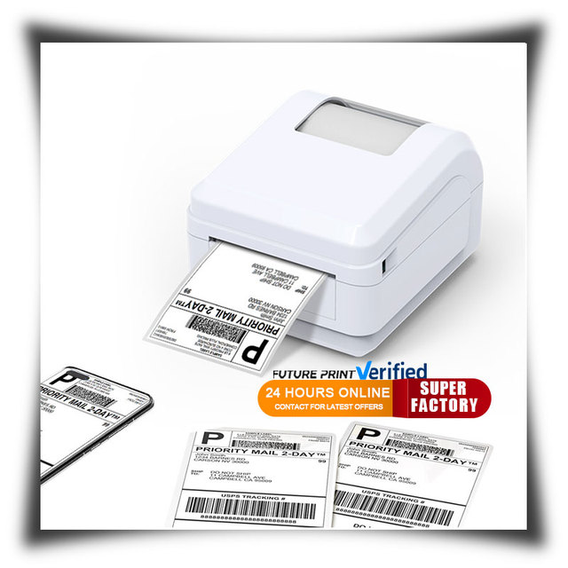 Thermal Shipping Label Barcode Sticker Printer 4 Inch Fast Printing Portable Waybill Label Printer