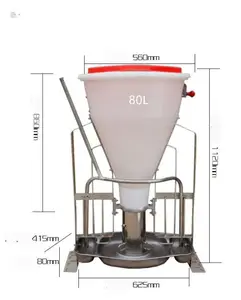 automatic pig feeding system plastic feeder for dry and wet pig feed feeding trough for pigs