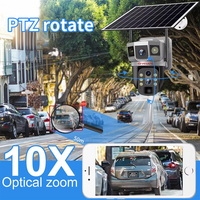 Caméra IP solaire extérieure VESAFE 4K avec vision nocturne, zoom 10x, 8 MP, surveillance de sécurité avec caméra CCTV sans fil 4G
