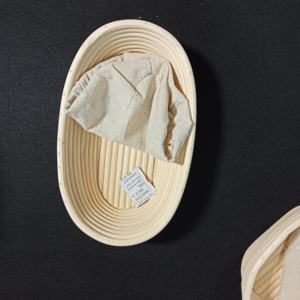 Banneton-cesta de fermentación de pan, ovalada, de alta calidad, con forro de tela, venta al por mayor de fábrica - Product Image 3