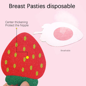 แผ่นปิดจุกนมแบบใช้แล้วทิ้ง ดีไซน์รูปอมยิ้ม ประดับกลิตเตอร์ สไตล์หวานซ่อนเปรี้ยว สำหรับตกแต่งชุดแฟนซี งานปาร์ตี้ และสวมใส่ในชีวิตประจำวัน - Product Image 2