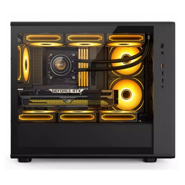 XLJS RTX3090 24G Turbo Graphics Card R7 9700X 32G DDR5 1TB 6000M/s with Liquid Cooling Radiator GPU Workstation