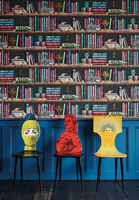 Papier peint rétro bibliothèque écologique amovible coloré, motif étagère à livres, globe et biplan, pour la décoration de bureau, salle d'étude et maison