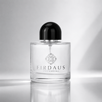 Flacon de parfum minimaliste de luxe Firdaus, conteneur de parfum en verre personnalisé avec impression de logo