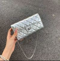 Nouveau Sac à Bandoulière de Luxe Léger pour Femme, Style Parfumé, Porte-Monnaie à Chaîne, Petit Sac Téléphone, Portefeuille à Motif Diamant