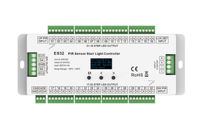 Controlador de Luces para Escaleras ES32-V 5-24VDC 32CH*1A con Interruptor de Presión, Sensor PIR Multifunción, Sensor de <span class=keywords><strong>Luz</strong></span> Diurna y RF 2.4GHz - Product Image 2