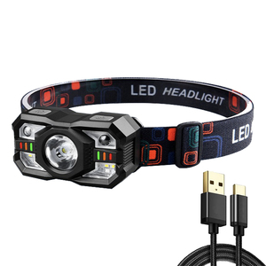 2024 New COB siêu sáng 5 chế độ cảm biến chuyển động điện USB có thể sạc lại <span class=keywords><strong>Torch</strong></span> chiến thuật Đèn pin <span class=keywords><strong>Led</strong></span> đèn pha đèn pha - Product Image 1