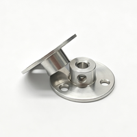 Flange de montage usinée CNC sur mesure avec vis de serrage et trois trous de boulons pour arbres, moteurs, fixations et équipements d'automatisation