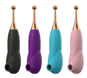 Vibrador de succión de <span class=keywords><strong>punto</strong></span> <span class=keywords><strong>G</strong></span> de choque fuerte 2 en 1, <span class=keywords><strong>succionador</strong></span> de pezón femenino, vibrador de pluma de masaje de vibración orgásmica rápida - Product Image 5