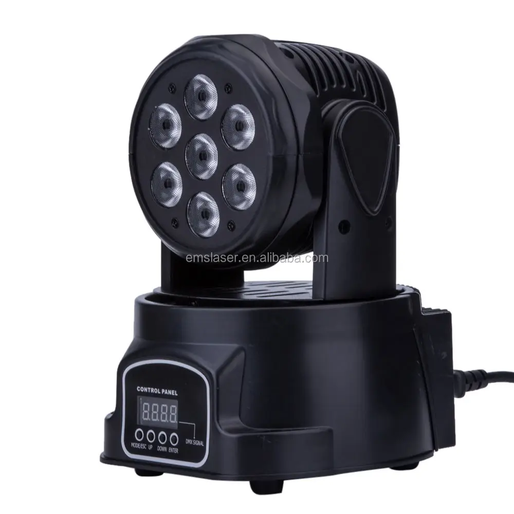 RGBW Mini cabeça móvel para palco DMX DJ luzes de discoteca controlador de lavagem ativado por som DMX LED luz de palco