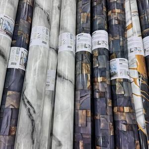 <span class=keywords><strong>Papel</strong></span> Tapiz Autoadhesivo Impermeable con Patrón de Mármol para Renovar Puertas, Armarios, Dormitorios y Comedores - Product Image 1