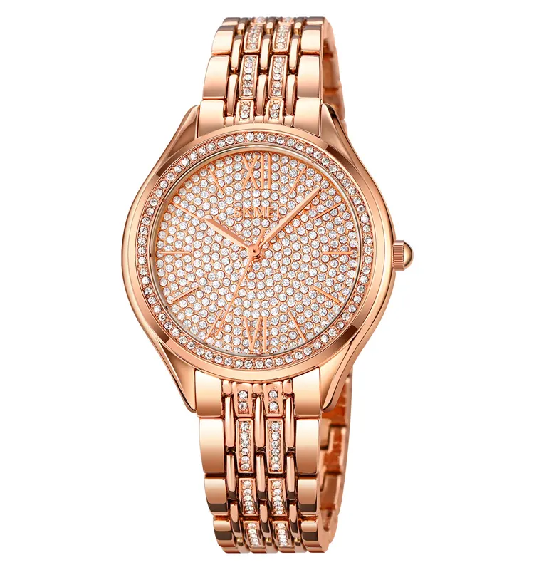 Роскошные женские часы Skmei 2030, наручные часы с бриллиантами для женщин, водонепроницаемые наручные часы с механизмом <span class=keywords><strong>Citizen</strong></span>