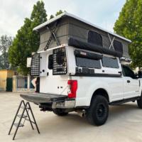 Camioneta Ford F-350 Todoterreno con Remolque para Acampar, Camioneta con Remolque para Acampar para las Cuatro Estaciones, Camioneta con Remolque para Acampar Plegable