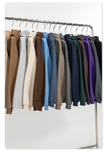 Sweat à capuche surdimensionné brodé pour homme, 500 g/m², 100 % coton molletonné, sweat à capuche unisexe, fabrication sur mesure, broderie noire - Product Image 3