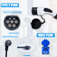 Nouveau chargeur portable 16A avec prise Schuko 3,7 kW, indice de protection IP65, chargeur de voiture électrique de type 2, chargeur domestique pour véhicules électriques, certifié CE