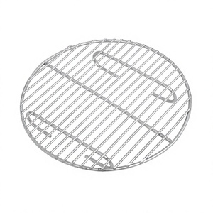 Parrilla redonda para barbacoa, utensilios de cocina para acampar, Trivit caliente, redonda, de acero inoxidable, Plegable, portátil, forma redonda - Product Image 1