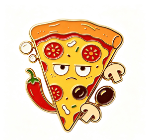 Llavero de Pizza Personalizado de Aleación de Zinc Esmaltado, Llavero Metálico con Diseño de Pizza de Dibujos Animados, Regalo para Amantes de la Comida - Product Image 2