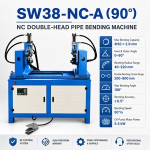 The 90-degree hydraulic double-head pipe bending machine is suitable for manufacturing steel frame chairs and furniture. - Product Image 2