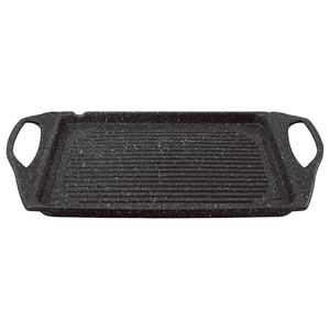 Prix usine 34cm pré-saison Camping gril <span class=keywords><strong>plaque</strong></span> chauffante <span class=keywords><strong>casserole</strong></span> ustensiles de cuisine rectangulaire moulage sous pression <span class=keywords><strong>plaque</strong></span> chauffante en aluminium avec poignées - Product Image 2