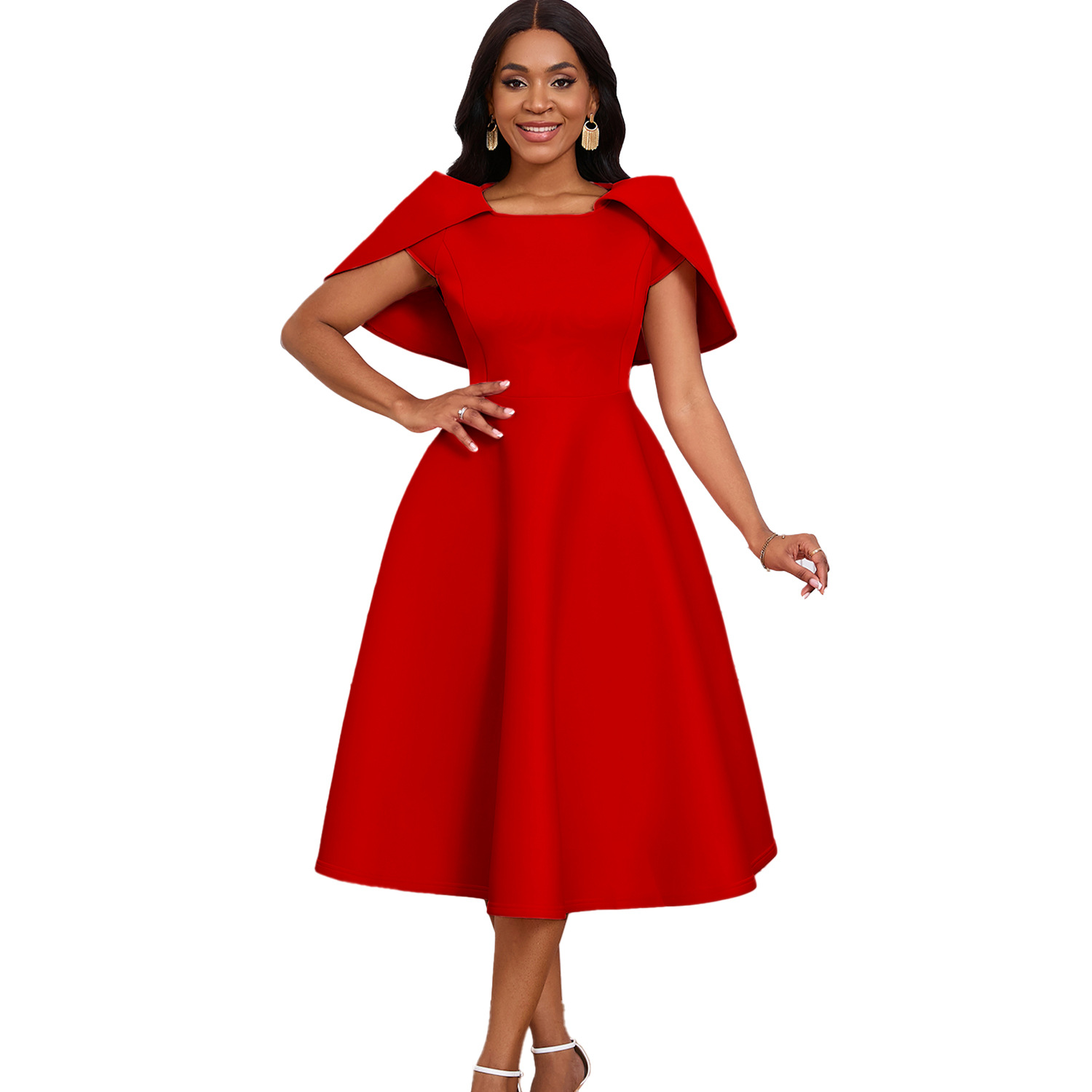 red party dress for older ladies Ladies Dresses Slimming Dresses For Over 50 Midi Dress Red Dresses For  Older Ladies Over 50 Midi Dresses For