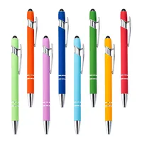 Atacado china promocional tinta plástica esferográfica metálica dez cores canetas esferográficas com logotipo personalizado