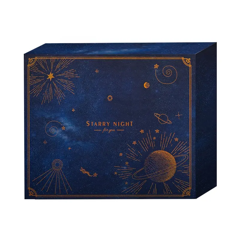 Blue Star Moon Große Geschenk box Luxus Alibaba Spezielle Geschenk box Verpackung Toilette Geschenk Kekse Nagel Wein und Gläser Geschenk papier