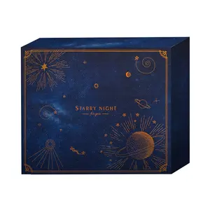 Grande boîte cadeau bleue Star Moon, coffret cadeau de luxe spécial, Alibaba, cadeau de toilette, Cookies, vin, lunettes, papier cadeau,