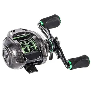 Hot Carbon Fishing Reel Line Counter Saltwater Drag Power Sea Fishing Rod Set Teben Fishing Reels Casting Reel