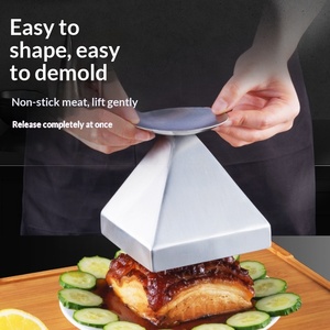 CH078 Moule à viande en forme de pyramide, outil créatif pour la mise en forme de plats froids, antiadhésif, facile à démouler, ustensile de cuisine pour chefs d'hôtel - Product Image 5