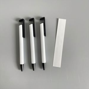 DIY Craft Promotional Smooth Writing Mobile Phone Stand Sublimation Blank Ballpoint Pens with Shrink <b>Wrap</b> for Customized Gifts - Product Image 1