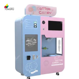 Cotton Candy Vending Commercial Robot Automatic Candy Maker Making Floss Vending Machine