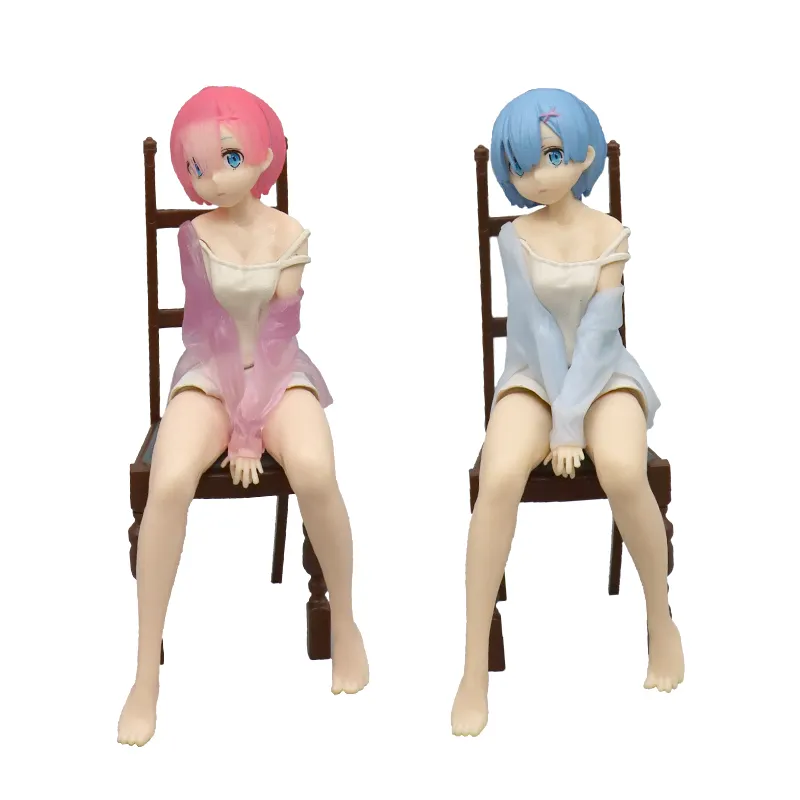 Figurine en résine pvc 16CM Re zero Rem Ram 1:10, personnage de dessin animé, modèle personnalisé, figurines d'action avec boîte