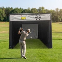 Cage de frappe de golf gonflable pour l'intérieur, la maison et la cour, simulateur de pratique de golf gonflable avec écran à fort impact