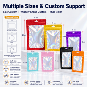 Bolsas con Cierre y Ventana Transparente Personalizadas al por Mayor con Logotipo, Reutilizables, para Juguetes, Regalos, Joyería, Proveedor de Empaques para Minoristas - Product Image 5